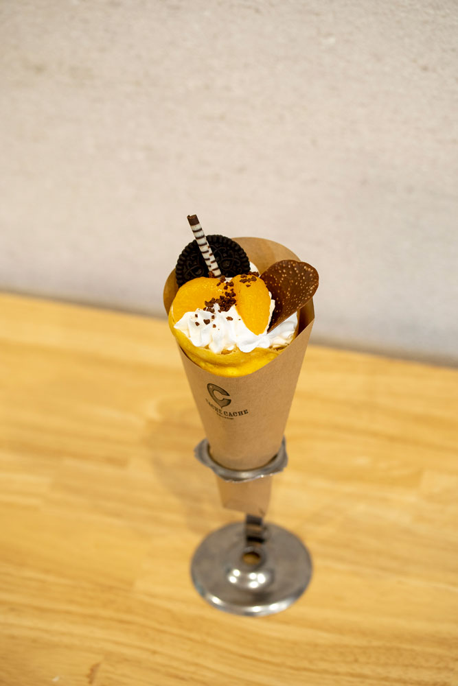 みかんクレープの写真