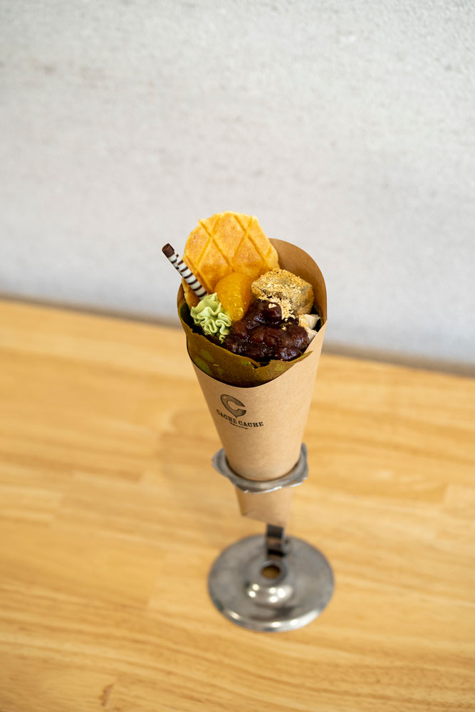 宇治抹茶黒蜜ソースの写真